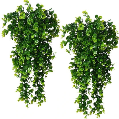 1Pcs Artificial 5Forks Rattan Eucalyptus Wall Hanging Simulation