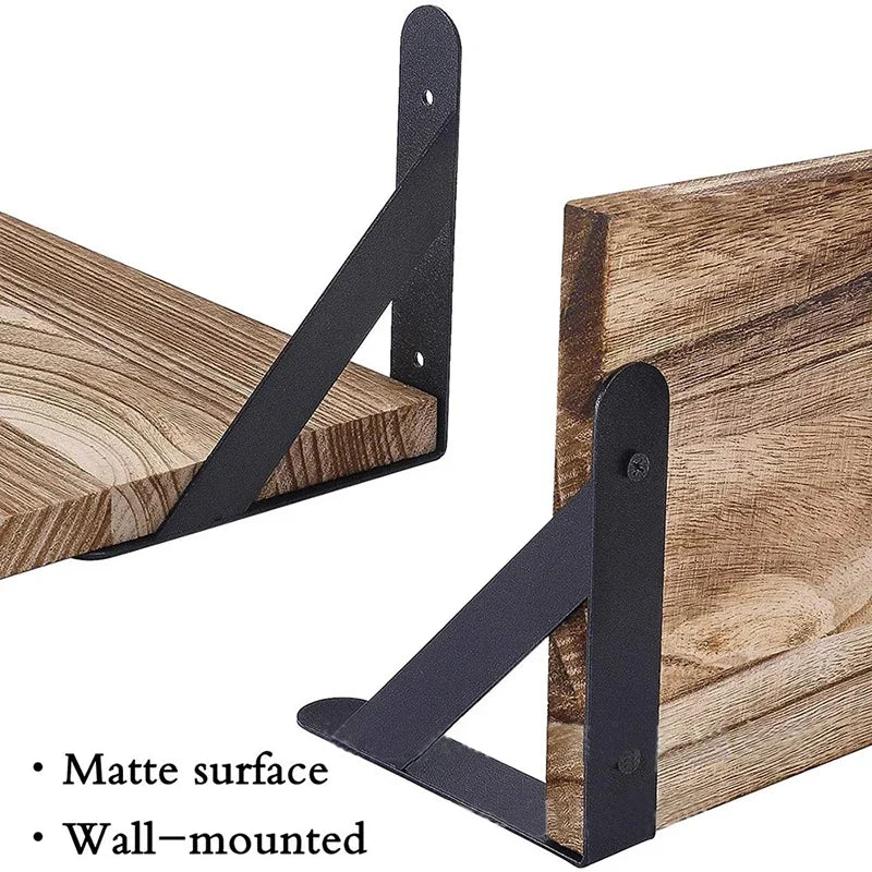 Wooden Floating Wall Shelves Bathroom Hanging Racks Shelf  Storage