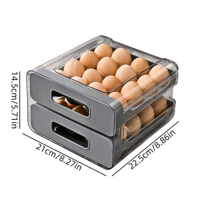 Refrigerator Egg Organizer Storage Box, Drawer Style Egg Rack,