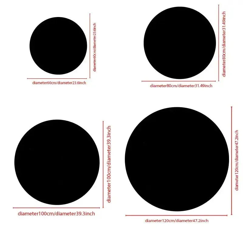 VIKAMA Black 8-Ball Pool Round Plush Carpet, Anti-Slip Carpet, Living