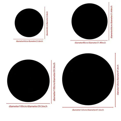 VIKAMA Black 8-Ball Pool Round Plush Carpet, Anti-Slip Carpet, Living