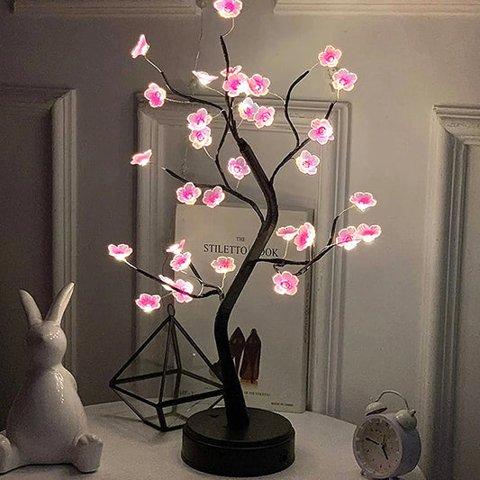 Table Tree Night Light USB/Battery Powered Touch Switch Artificial