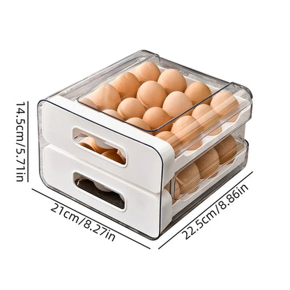 Refrigerator Egg Organizer Storage Box, Drawer Style Egg Rack,