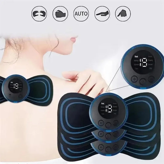 2026 Electric EMS Neck Massager Mini Cervical Back Patch Stimulator