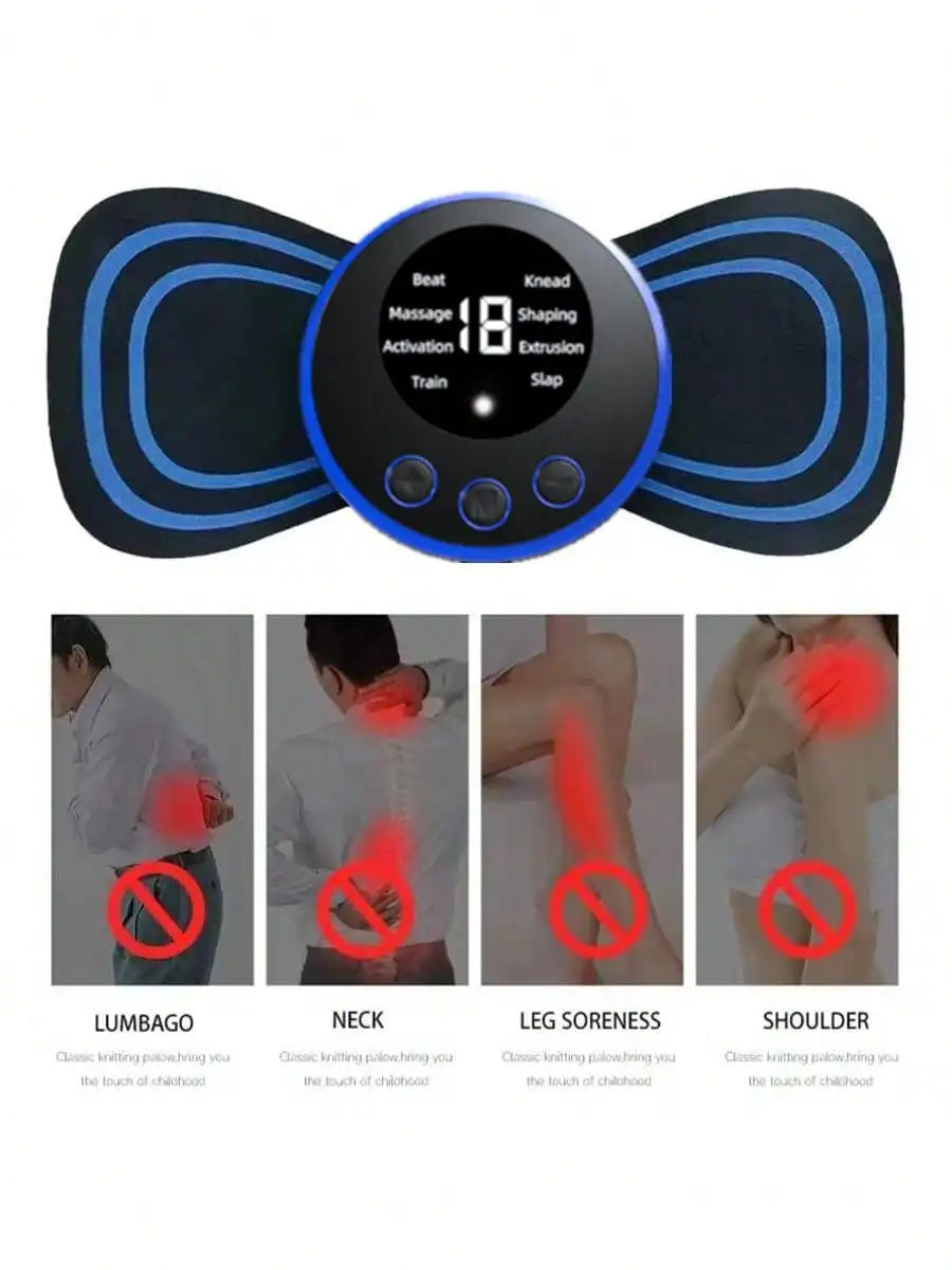 2026 Electric EMS Neck Massager Mini Cervical Back Patch Stimulator