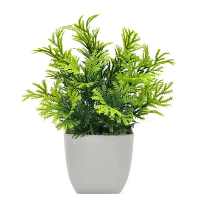1pc Artificial Plants with Plastics Pots Perfect Greenery for Home