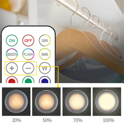 RGB Color Under Cabinet Lights Wireless Battery LED Lights Remote