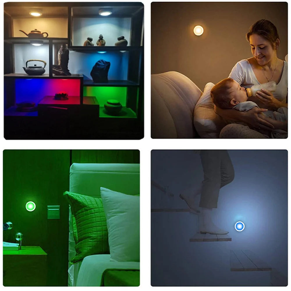 RGB Color Under Cabinet Lights Wireless Battery LED Lights Remote